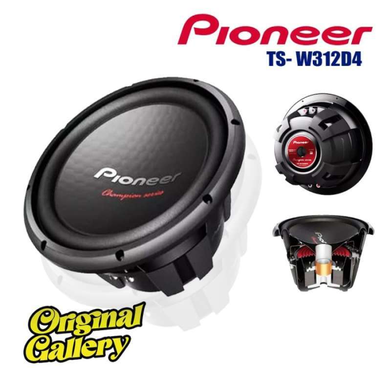 Promo Pioneer Subwoofer Tsw312d4 12 Inch Double Coil Dual 4 Ohm New