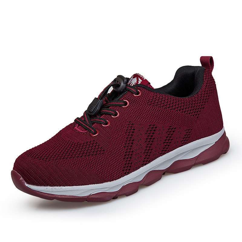 MIVASO Sepatu Sneakers Wanita Santai Luar Bernapas Non-Slip Sport Shoes Red  39