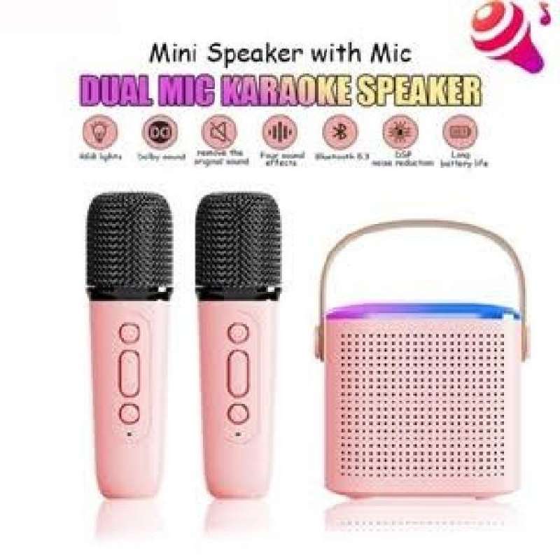 Jual Speaker Bluetooth Mic Cipung, Karaoke Set Wireless Mini Portable ...