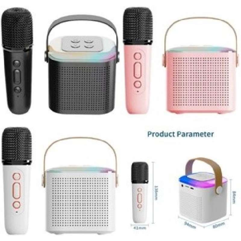 Jual Speaker Bluetooth Mic Cipung, Karaoke Set Wireless Mini Portable ...