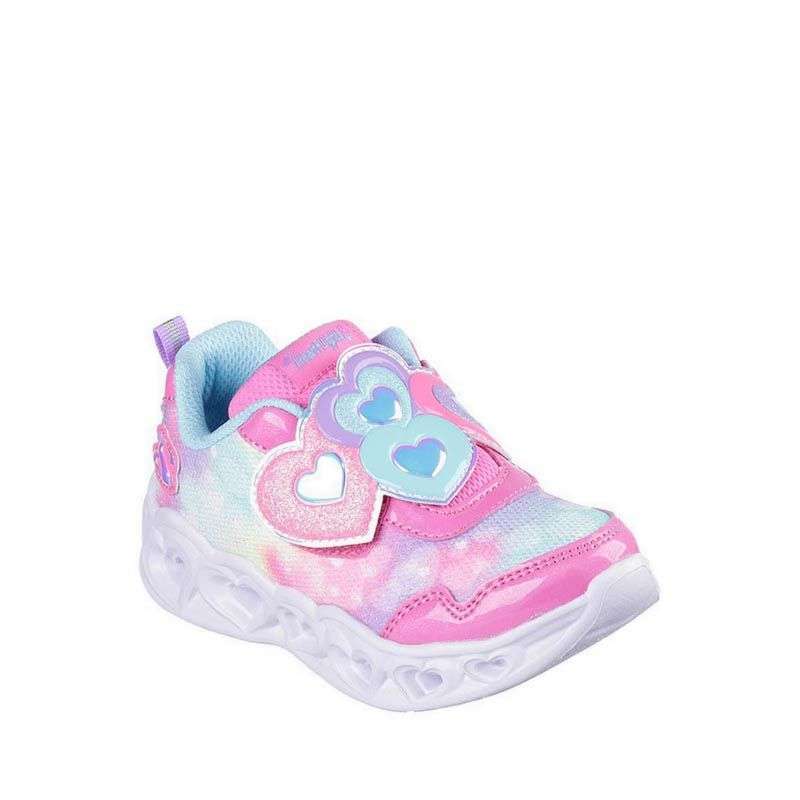 Skechers Baby Heart Lights Girls Shoes (302693NPKTQ)
