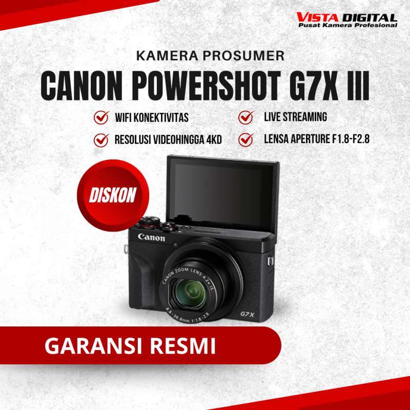 Vlog Kamera G7x CANON POWERSHOT G7X III KAMERA GARANSI RESMI