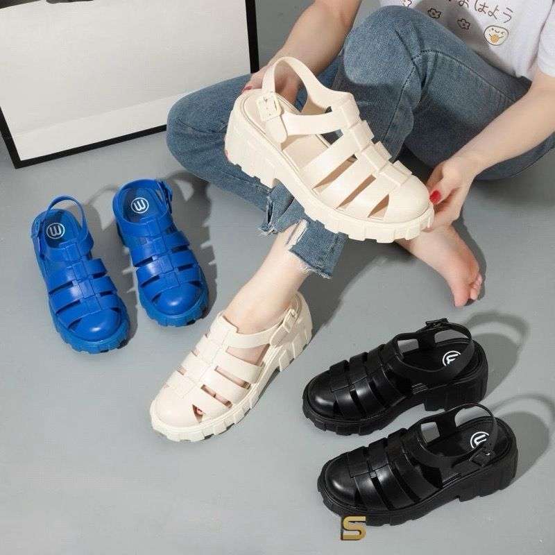 Sandal wedges jelly discount