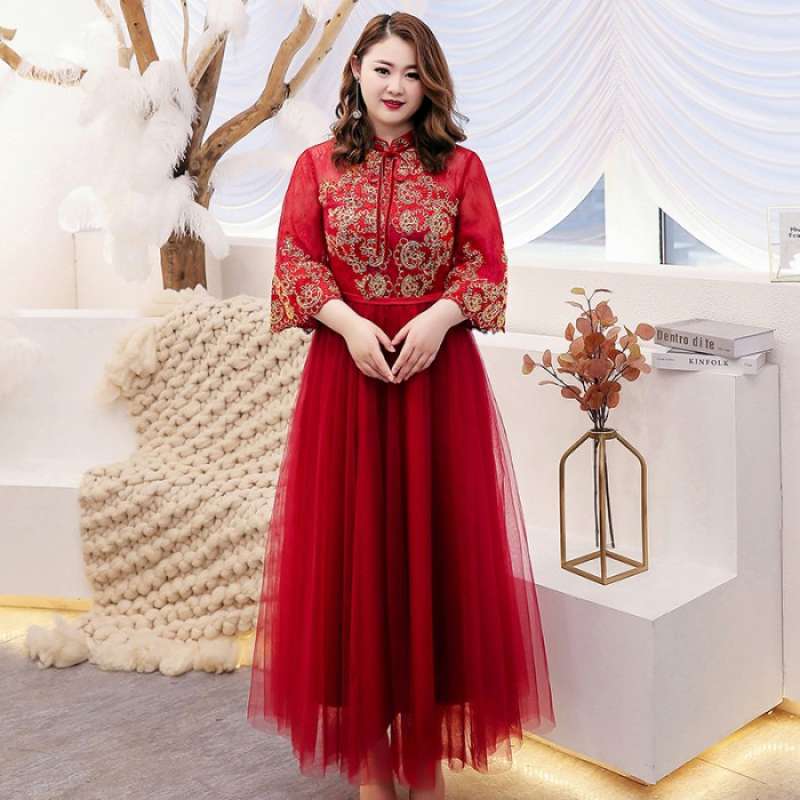 Jual Gaun Pesta 2108028 Big Size Cheongsam Merah Maroon Siku Party Dress 5xl Di Seller Winter Cengkareng Timur Kota Jakarta Barat Blibli