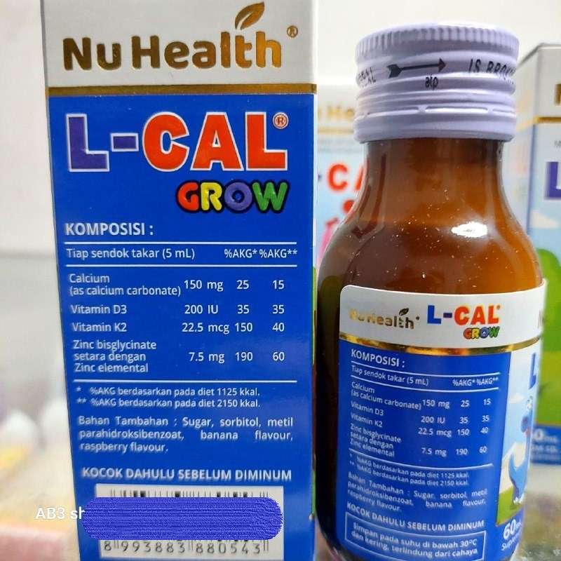 Jual L Cal Grow Sirup Pertumbuhan Anak 60 Ml / L Call Grow Original ...