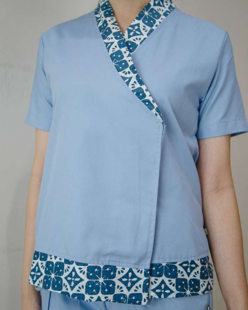 Camicia Lunga Tunica LOOK SDRAIATO Vokuhila Blu 44 46 48 50 52 54 56 58 - Foto 11