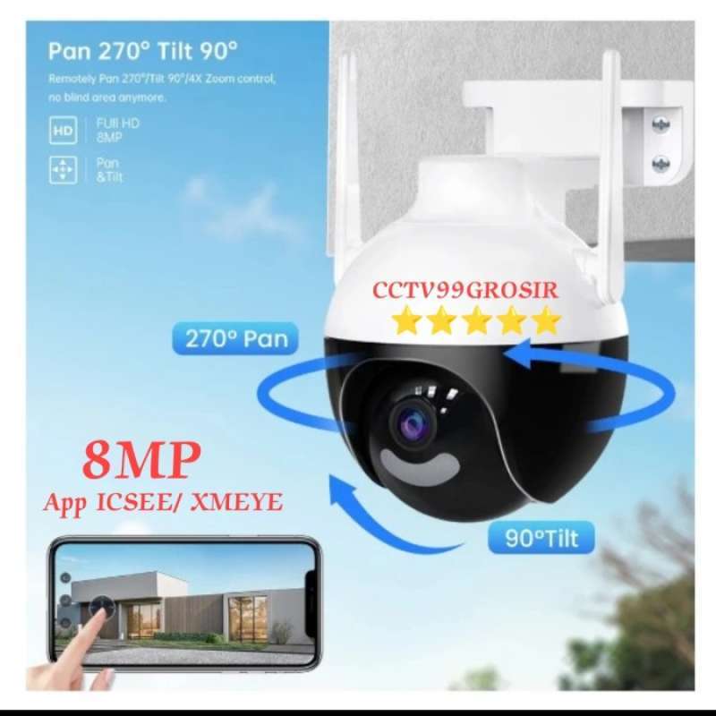 TELECAMERA VIDEOSORVEGLIANZA PTZ IP CAM WIFI DOME ESTERNO SPEED ZOOM ICSEE 2PZ - Foto 11