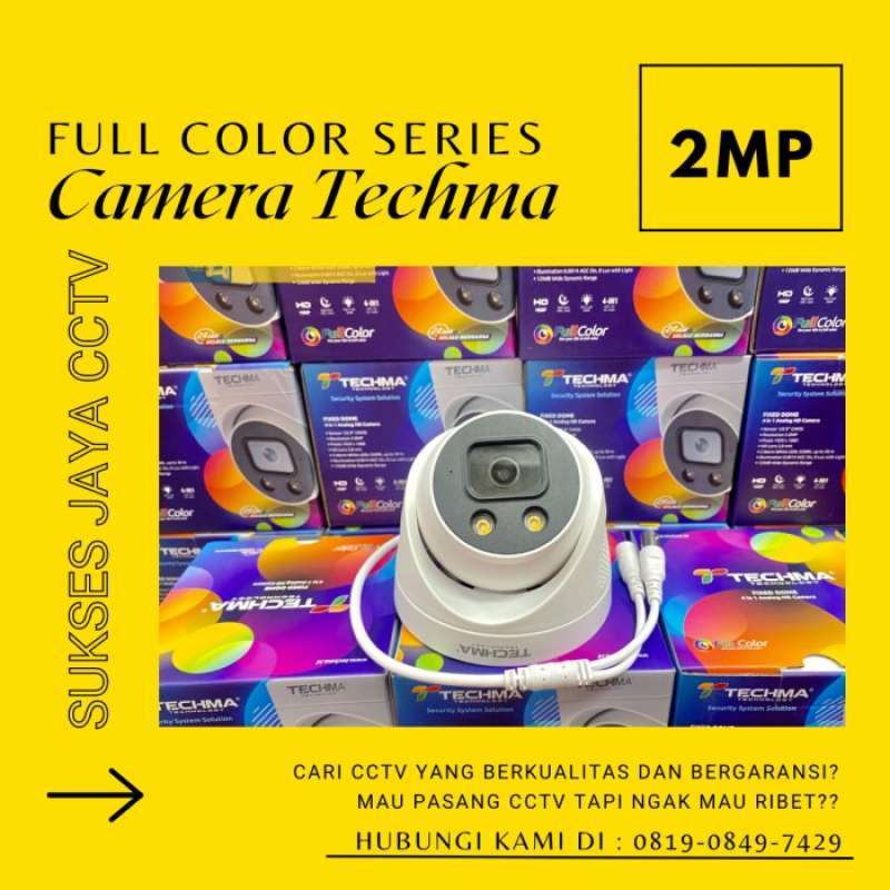 Promo Techma Kamera Cctv Indoor Full Color Tcm-a5621fc 2mp Colorvu ...