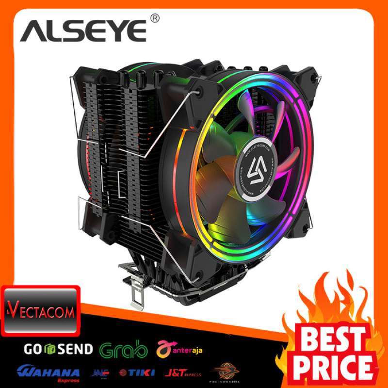 Promo Cpu Cooler Alseye H120d - Fan Cessor 6 Heat Pipes Dual Fan Rgb ...