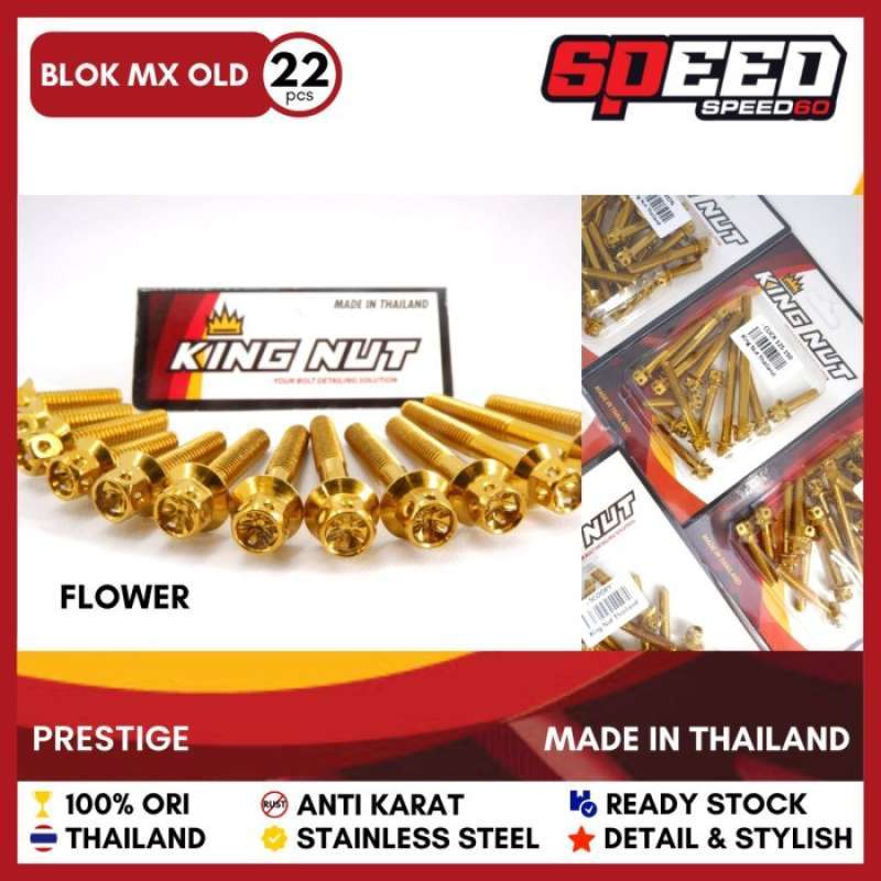 Promo Probolt Baut Blok Bak Mesin Yamaha Jupiter Mx Old Lama King Nut