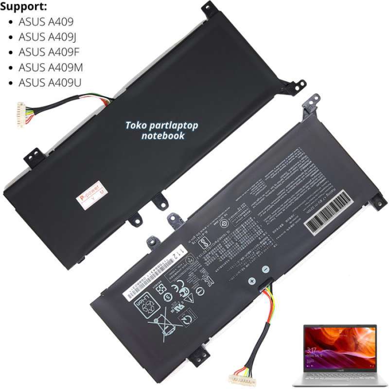 Promo Baterai Laptop Asus A409 A409j A409f A409m A409u Battery Diskon ...