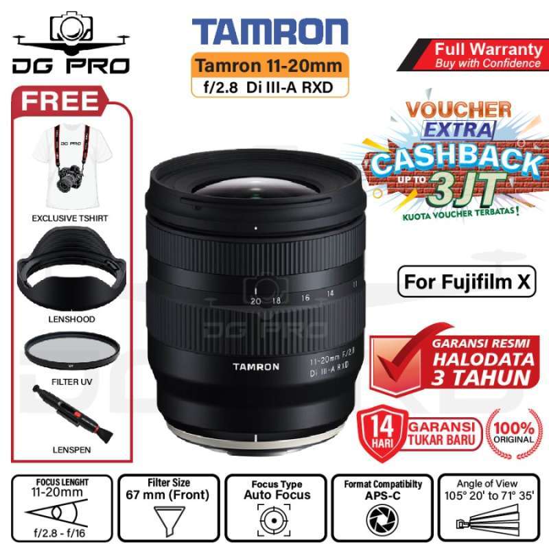 Jual tamron 11 20mm f2 8 for fujifilm x di iii a rxd 11 20 f 2 8 fuji