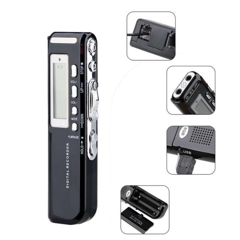 Jual Dar01 - Pro 8gb 650hr Usb Digital Audio Voice Recorder Mp3 Player ...