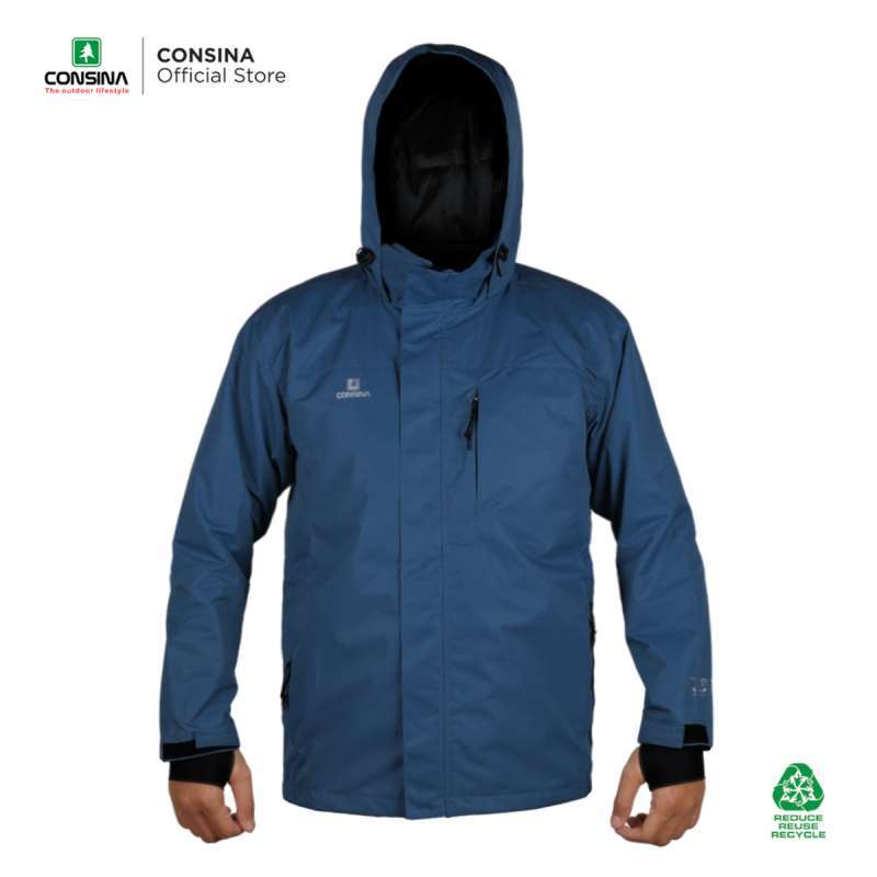 Consina Sanctuary Peak Jaket Gunung Outdoor Travelling Duratex Waterproof Material With Hoodie