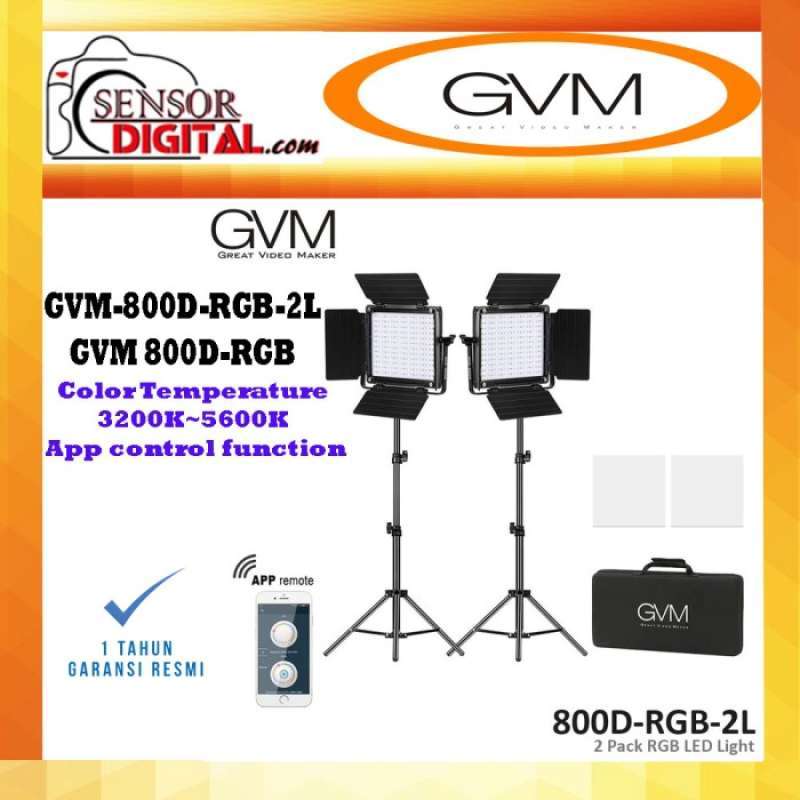 Promo Promo Paket Lampu Video Led Studio Vlog Gvm Gvm800drgb2l Gvm