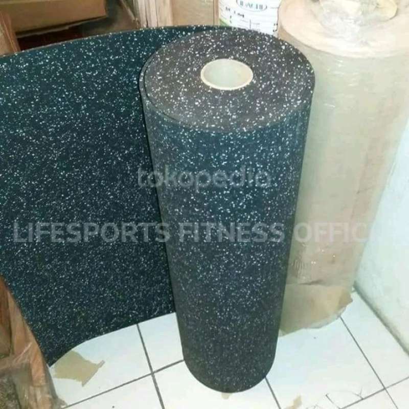 rubber gym flooring 10 mm roll matt karpet lantai gym