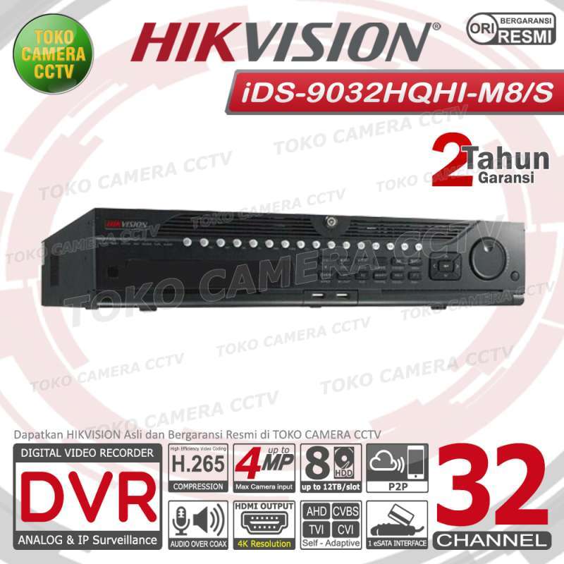 Channel Dvr 32 Channel Cctv System DVR HIKVISION 32 CHANNEL DS