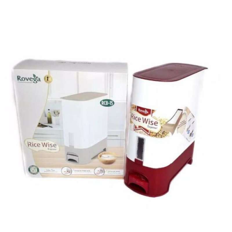 Jual Dispenser Beras Plastik Rice Box Rovega Murah Original Berkualitas