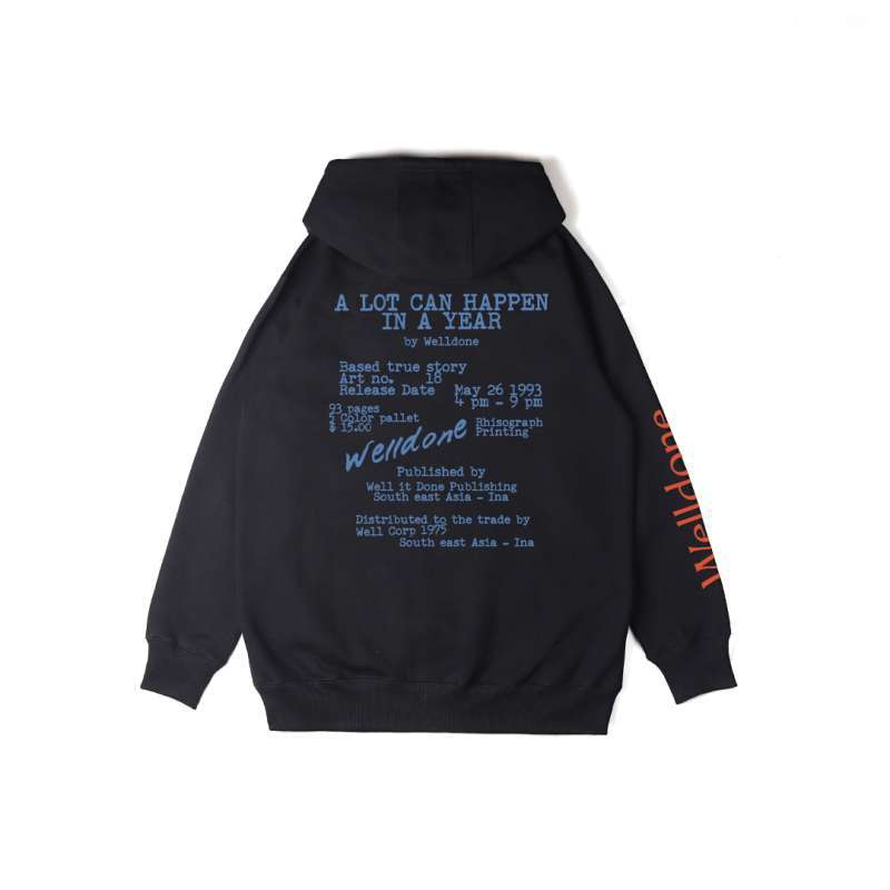 Welldone Sweatshirt Hoodie 280 Gsm Published Black Unisex