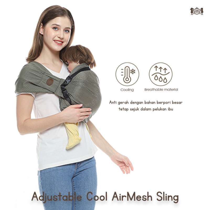 Jual Petite Mimi Adjustable Cool Airmesh Sling | Gendongan Bayi M-shape ...