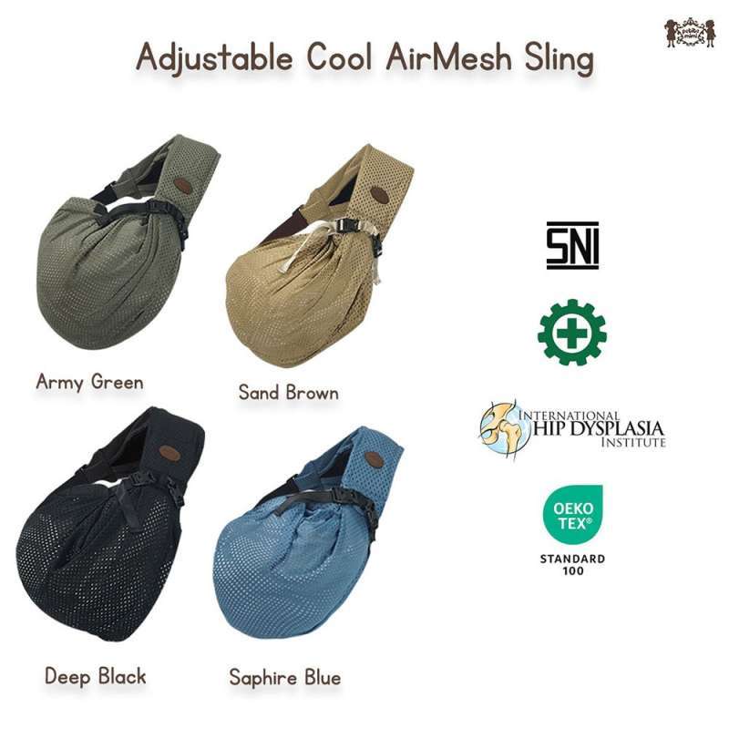 Jual Petite Mimi Adjustable Cool Airmesh Sling | Gendongan Bayi M-shape ...