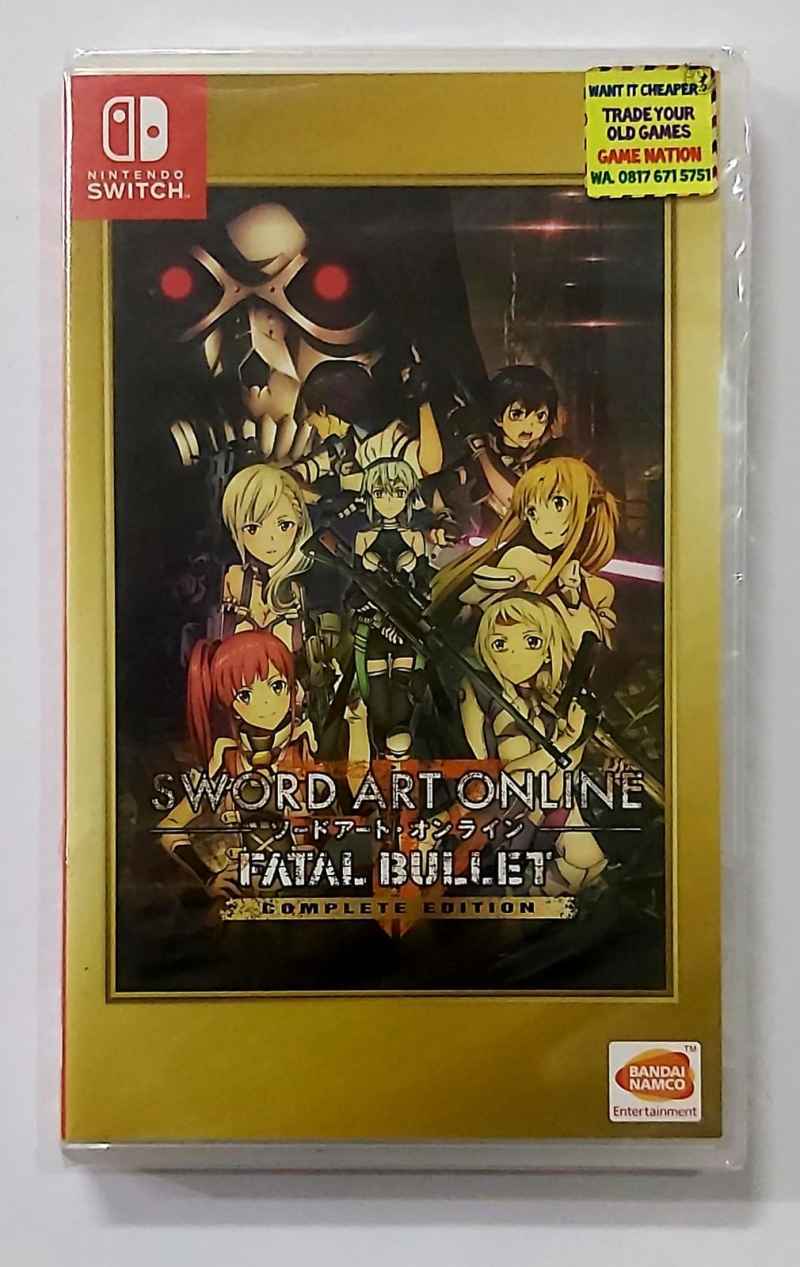 Sword Art Online Fatal Bullet Complete Edition Switch Jual Kaset