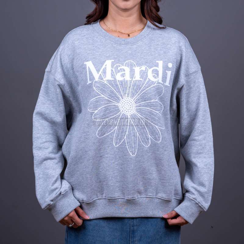Jual Mardi Mercredi Flower Grey Ivory Sweatshirt (100