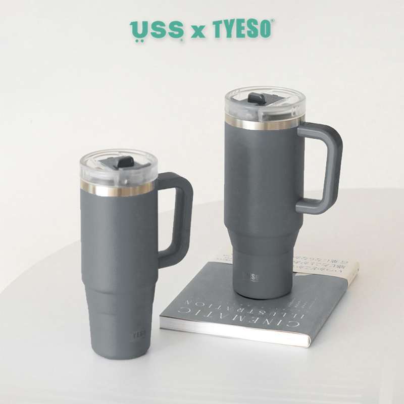 Tyeso Tumbler Handle Portable Stainless Coffee cup 900 mL TS-8866 Thermos  Cup Vacuum Insulated ABU