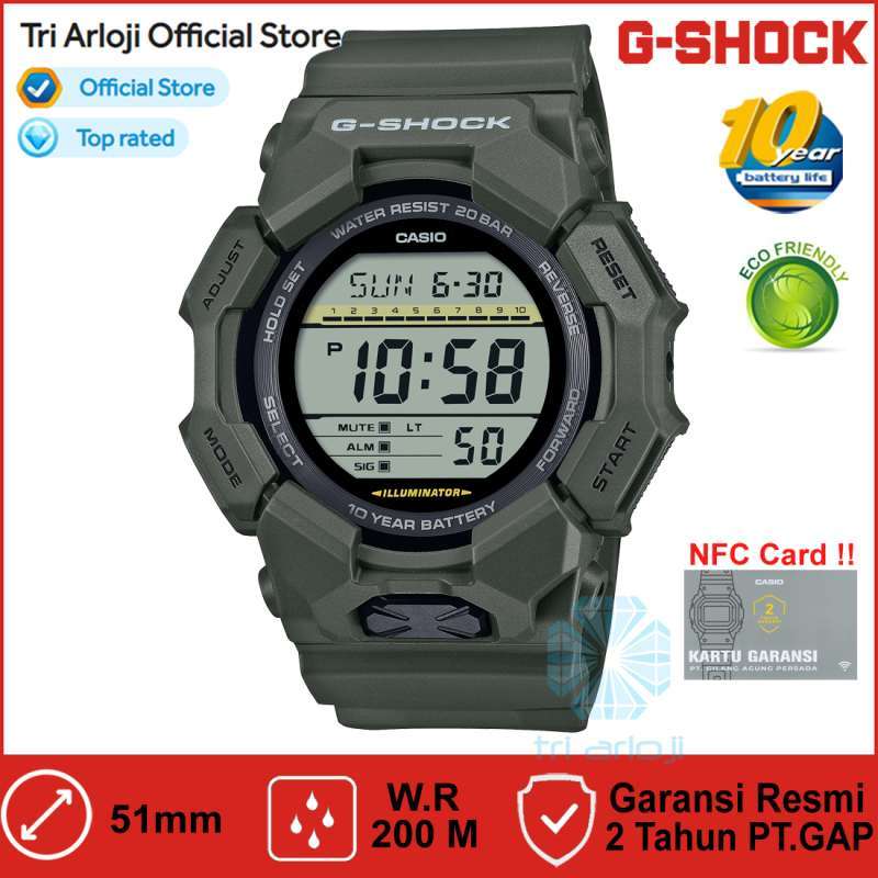 Casio G-SHOCK GD-010-3DR Jam Tangan Pria Digital GSHOCK GD-010-3 GD010 Hijau