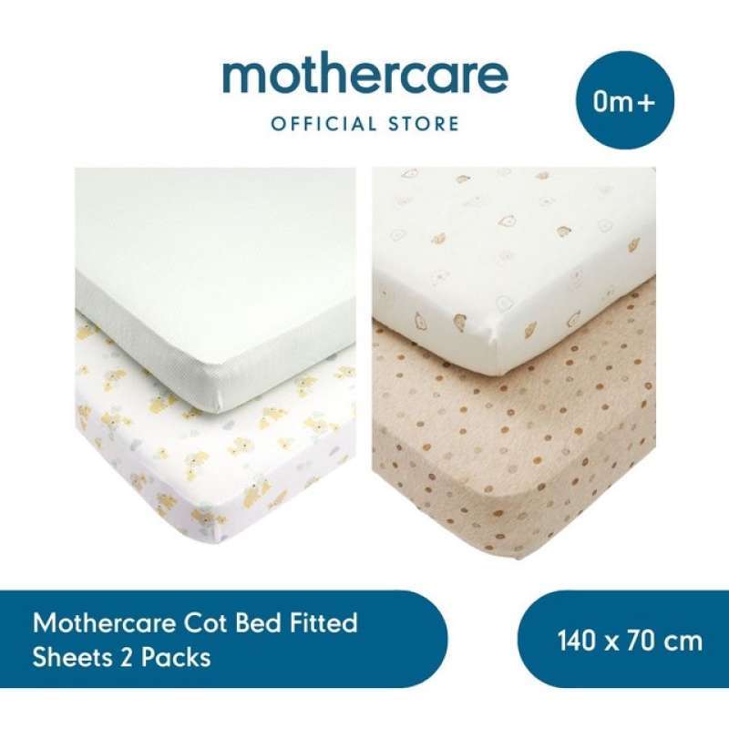 Promo Mothercare Cot Bed Fitted Sheets Packs Sprei Kasur Tidur