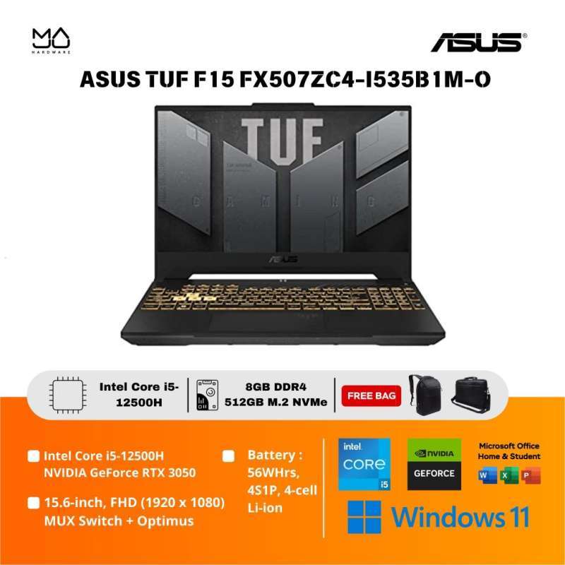 Laptop ASUS TUF Gaming F15 FX507ZC4-I535B1M-OM Mecha Gray