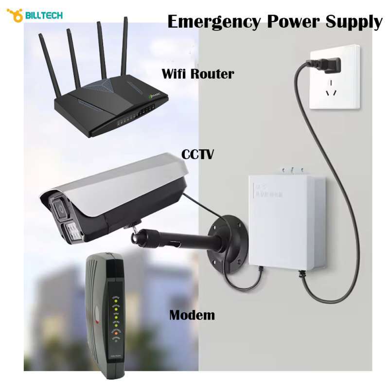 SHOOCAM Mini UPS Power Supply Backup 3600mAh for CCTV Router Alarm S360