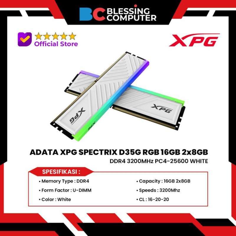Jual RAM Adata Xpg Spectrix D35g Rgb 16gb 2x8gb Ddr4 3200mhz Pc4