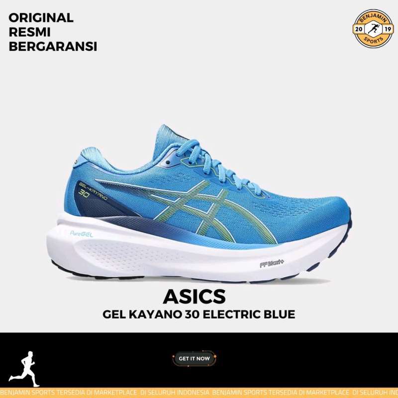 ASICS GEL KAYANO MENS RUNNING SHOES BLUE, BLUE ORIGINAL RESMI