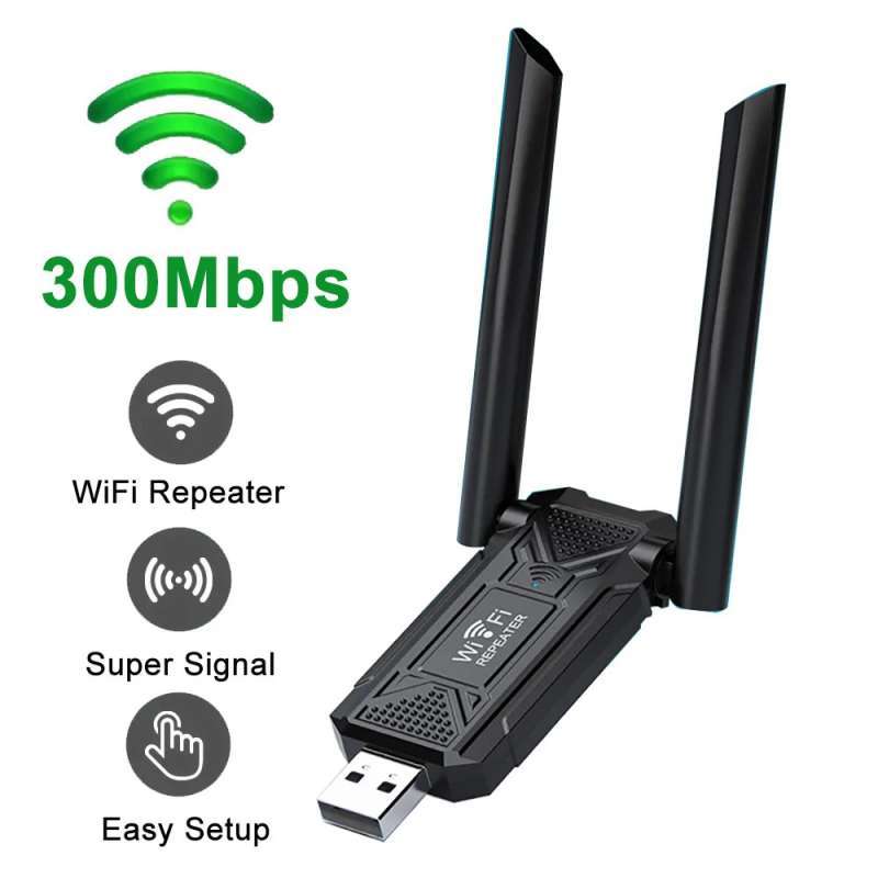 Jual Penguat Sinyal Wifi Repeater USB Range Extender 300mbps