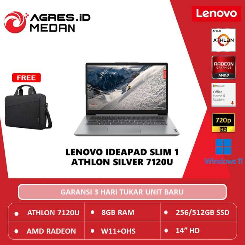 LENOVO Ideapad Slim 14 ATHLON SILVER 7120U 8GB 512GB W11+OHS 14