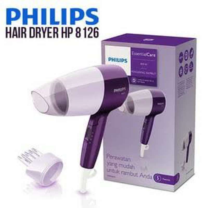 Jual Philips Hair Dryer Pengering Rambut Hp8126 Hp 8126 Ungu Di - Main Image