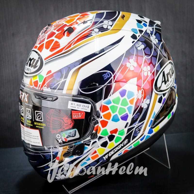 ARAI HELM RX-7X NAKAGAMI GP2| RED GOLD BLUE ARAI FULLFACE