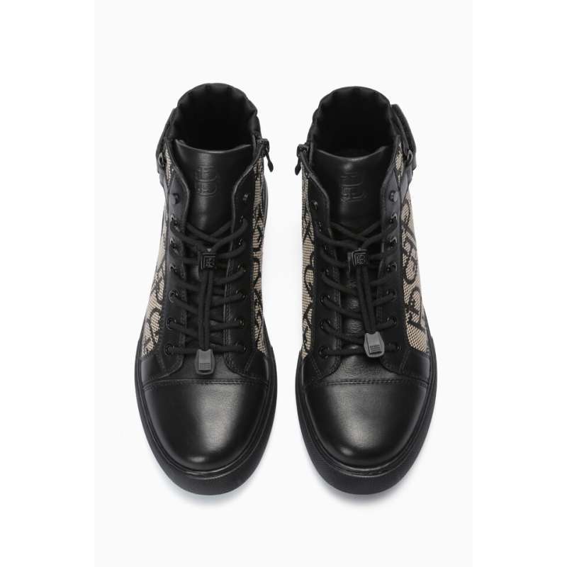 SEPATU EVERBEST SNEAKER BOOT PRIA ORIGINAL SNEAKERS BOOTS KULIT ASLI ORI  HITAM BLACK EM01