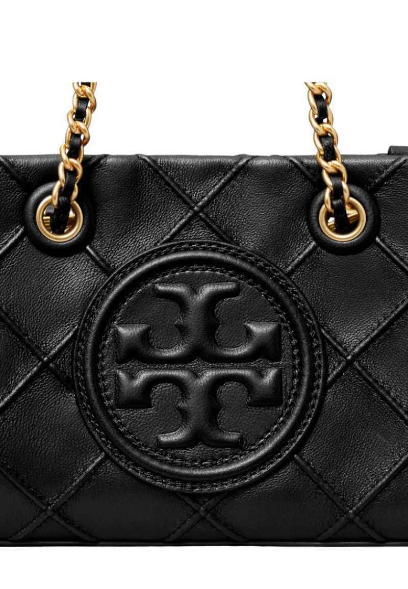 TORY BURCH Mini Fleming Soft Chain Tote Black