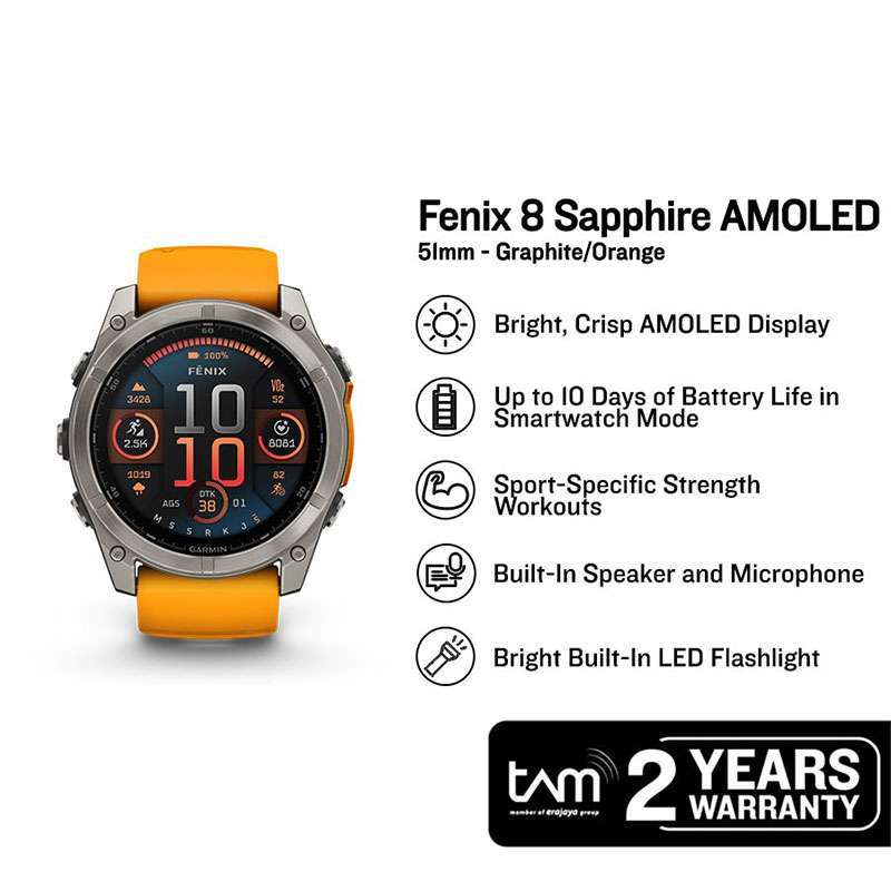 Promo Jam Tangan Pria Garmin Fenix 51 010-02905-53 Smartwatch