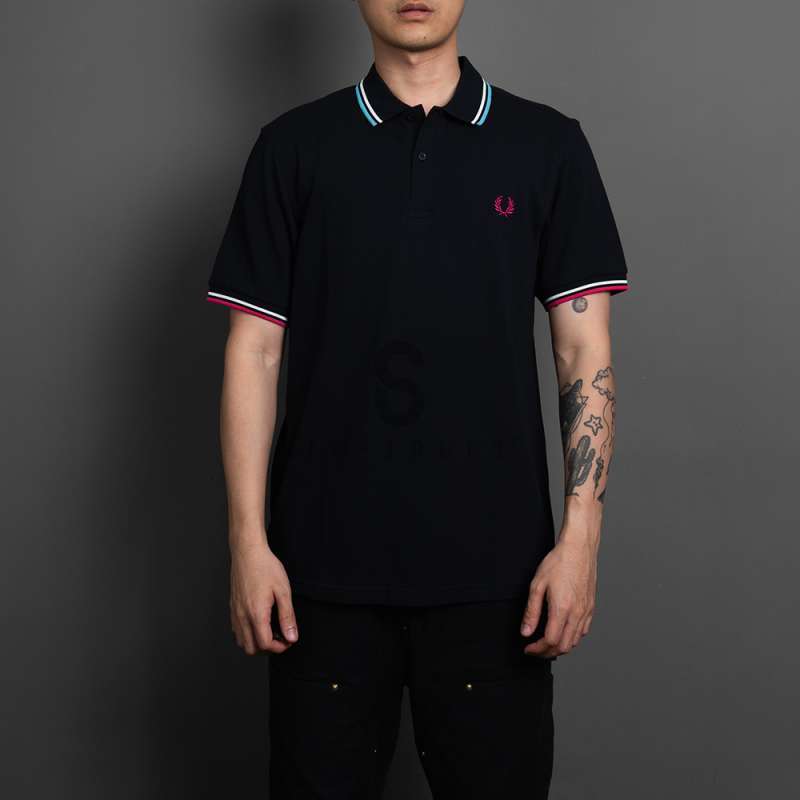 Jual Fred Perry Polo Shirt X Beams Twin Tipped Navy ( 100