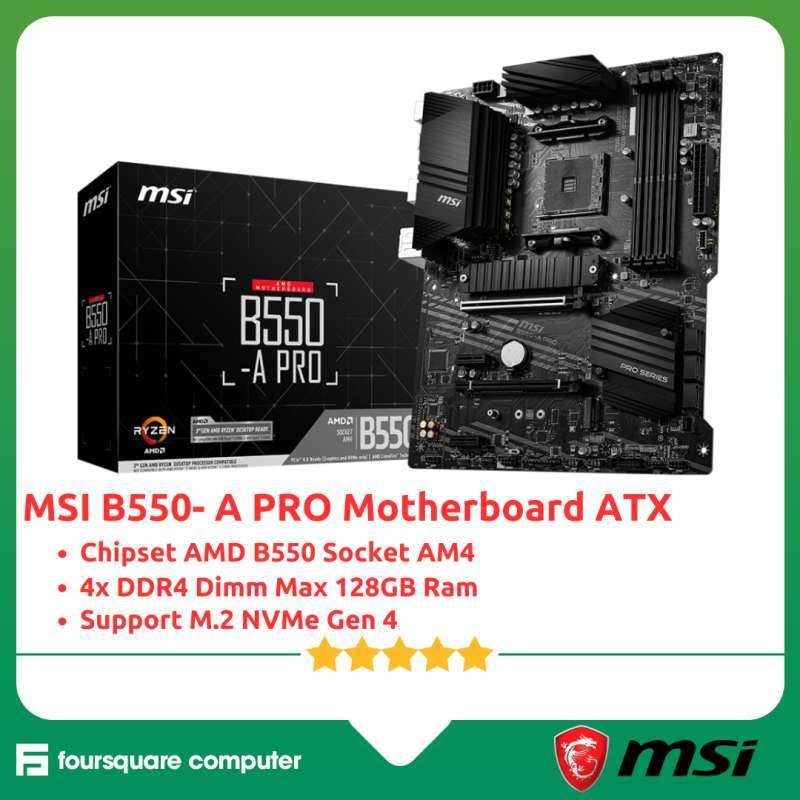 MSI B550-A Pro Motherboard AMD Socket AM4 ATX