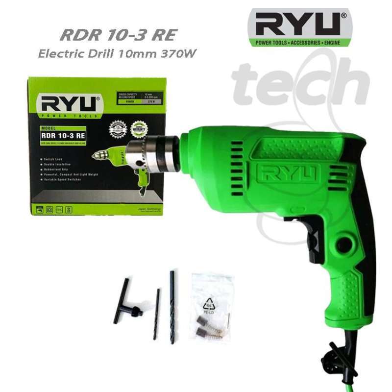 Promo Mesin Bor Listrik Electric Drill 10mm 370w Ryu Rdr 10-3 Re Diskon ...