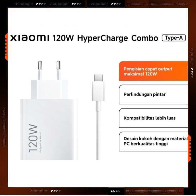 Xiaomi CHARGER 120W HyperCharge Travel Adapter Kabel USB to type C  ORIGINAL GARANSI RESMI