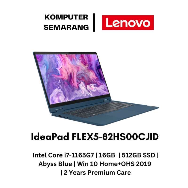 Jual Lenovo Ideapad Flex 5i 14itl05-82hs00cjid /core I7-1165g7
