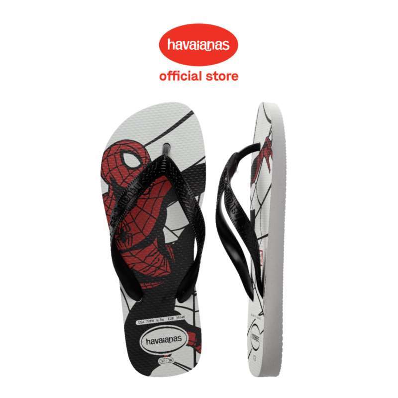 Havaianas Top Marvel Logomania White/Black Sandal Pria