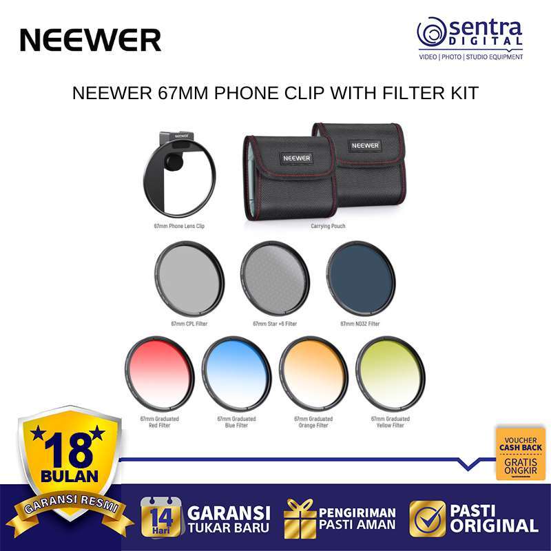 NEEWER 67mm Phone Camera Filter Kit CPL ND32 Star Circular Polarizer  Filters for iPhone Samsung Android X01