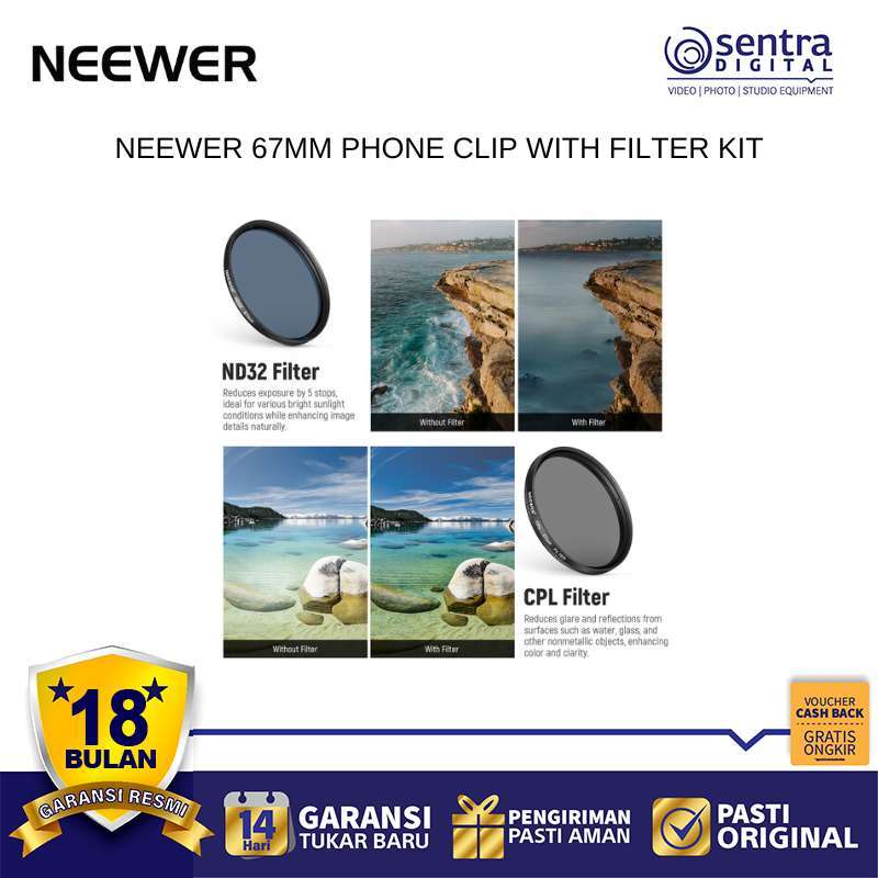 Jual Neewer 67mm Phone Camera Filter Kit Cpl Nd32 Star Circular ...
