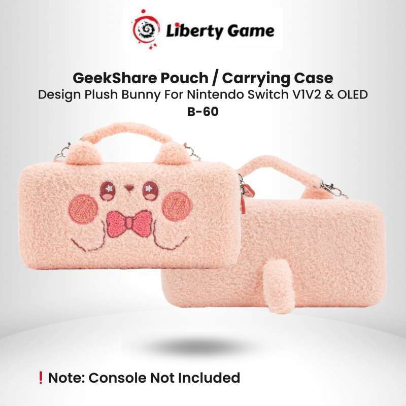 GeekShare Design Plus Bunny Pouch Nintendo Switch Tas Travel Carrying  Case Hardshell Storage Bag Portable Case for Switch V1V2 Switch OLED B-60